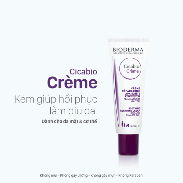 KEM DƯỠNG ẨM PHỤC HỒI VÀ LÀM DỊU DA CICABIO CRÈME