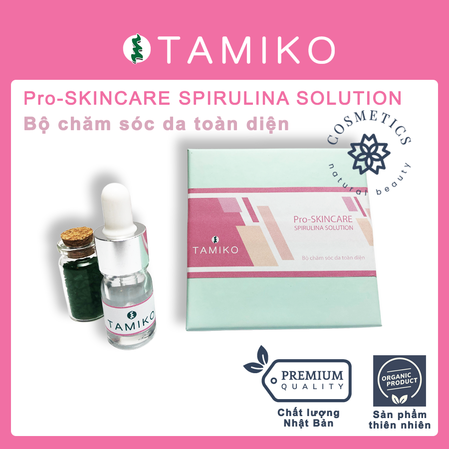 Tinh chất serum chăm sóc da toàn diện từ tảo xoắn Spirulina Nhật Bản