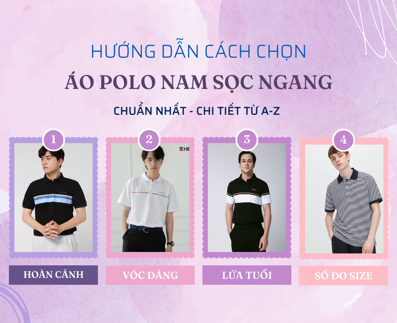 Hướng dẫn chọn áo Polo nam sọc ngang chuẩn nhất từ a-z