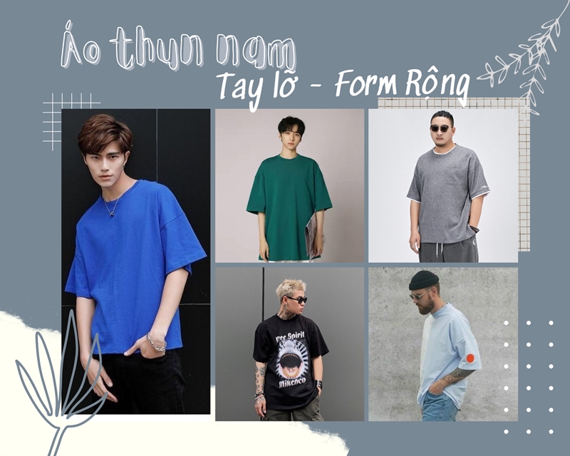 Tư vấn mua Áo thun nam Tay Lỡ Form Rộng đẹp chi tiết từ a-z