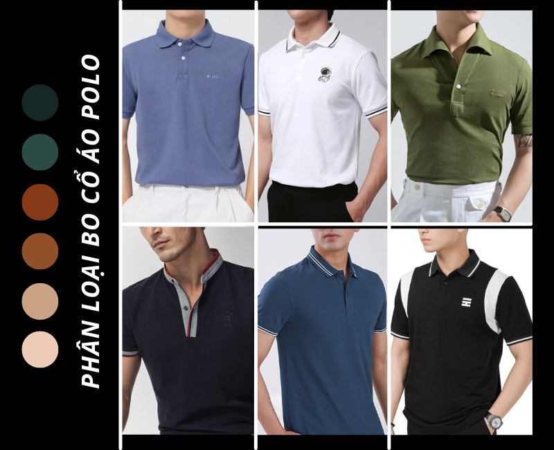 Các kiểu cổ áo Polo, Bo cổ áo polo, Chất vải & Cách phối màu