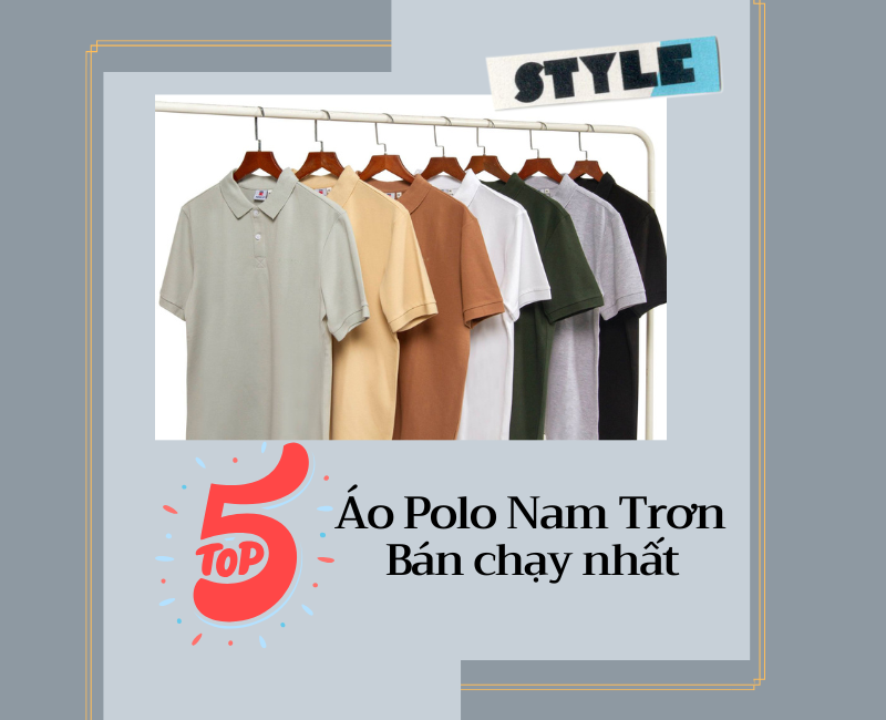 TOP 5 Áo polo nam trơn hàng hiệu HIDDLE bán chạy nhất 2023