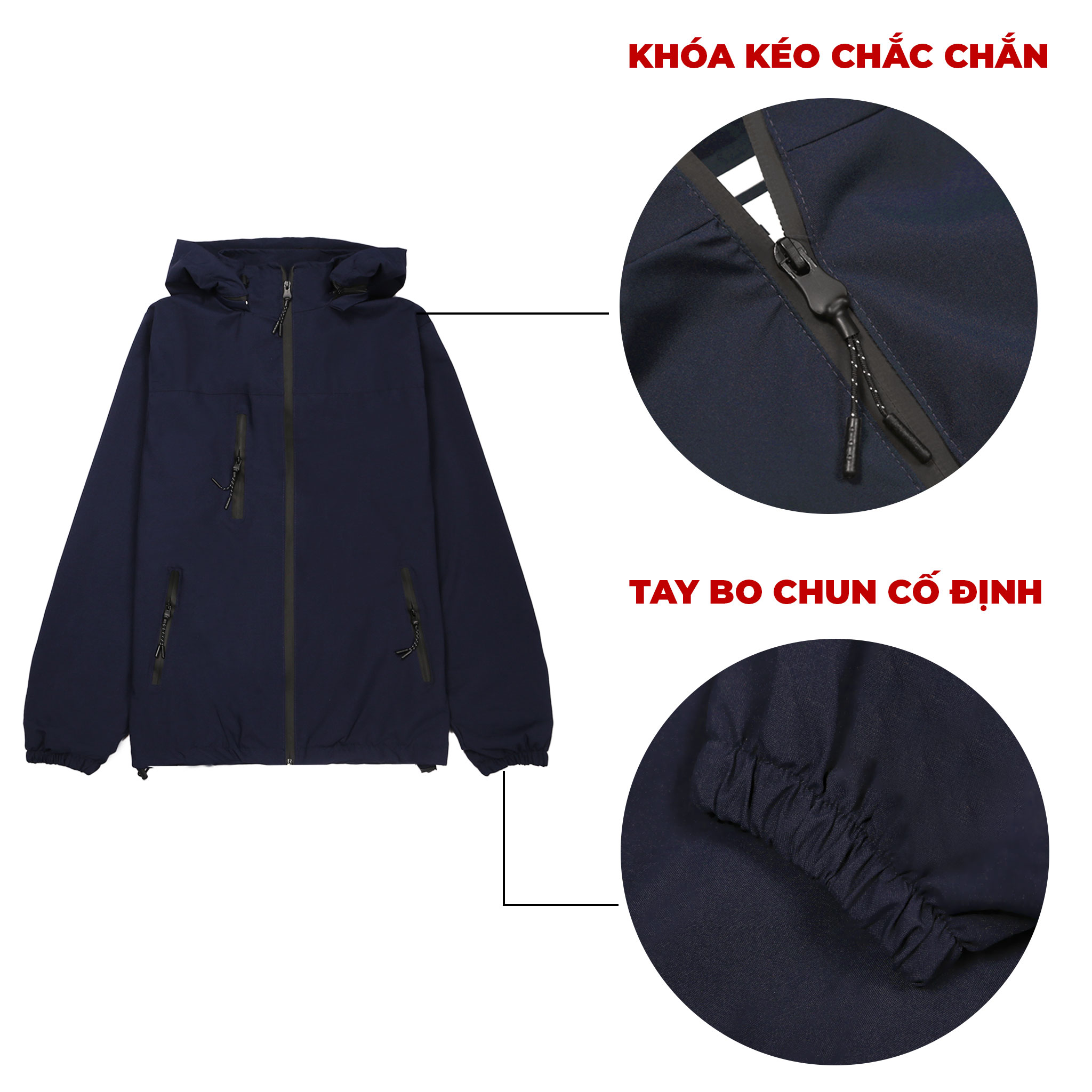 Áo Khoác Nam Có Mũ Giá Rẻ Chống Nắng Cản Gió 2 Lớp Hiddle H7-Ak11