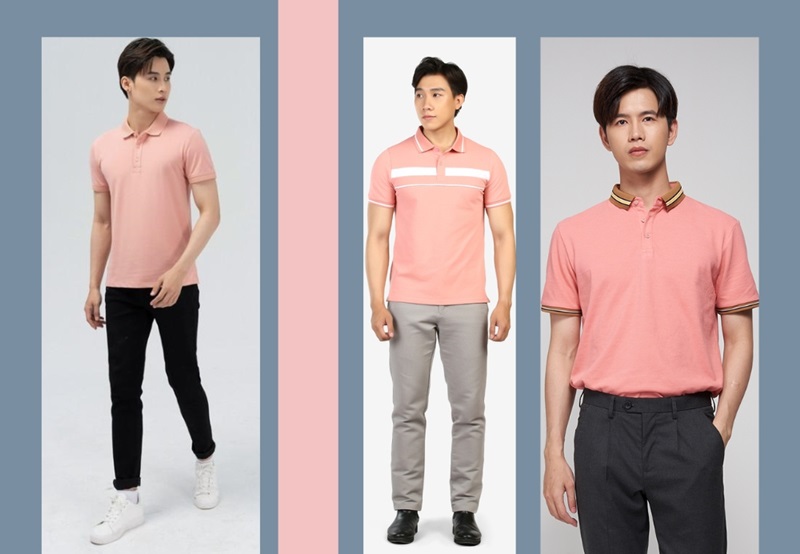 Áo Thun Nam Có Cổ Màu Hồng: Ưu Điểm, Cách Phối Đồ & Phối Màu