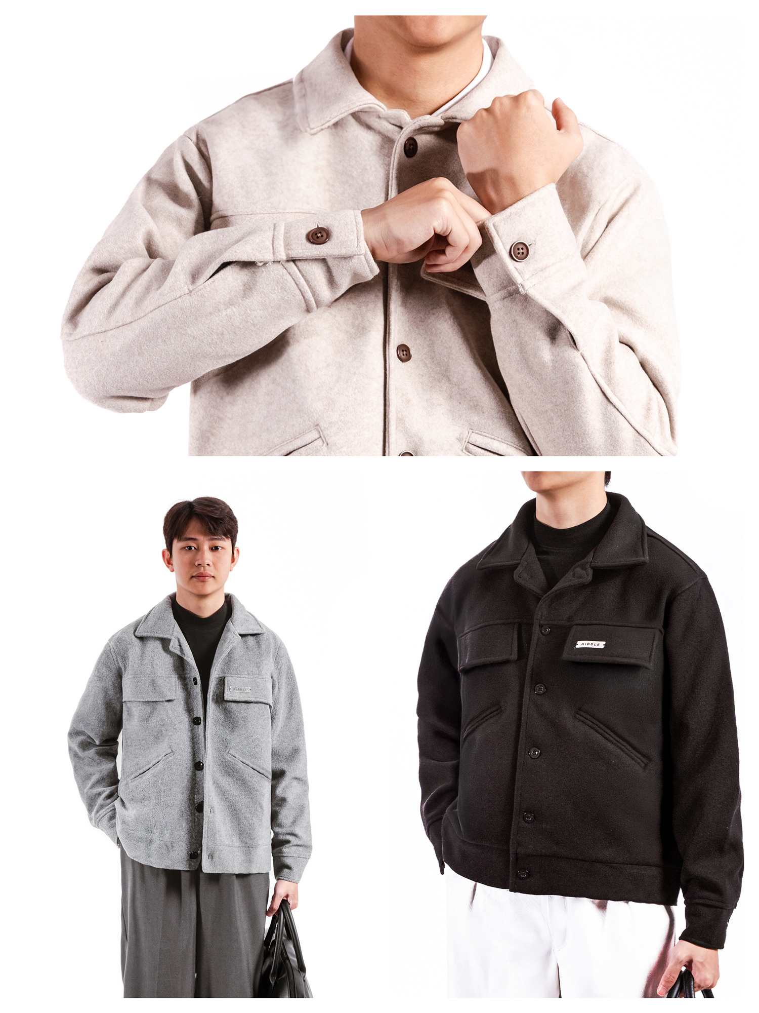 Áo dạ nam cao cấp Hiddle