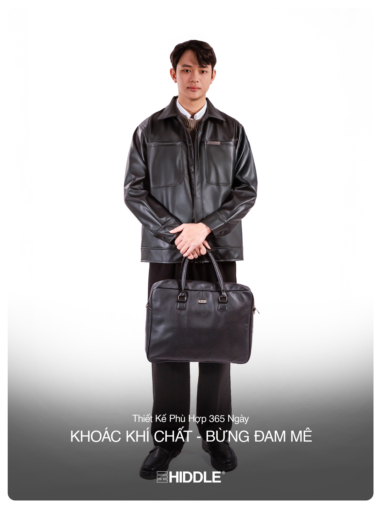 Áo khoác da nam cao cấp Hiddle
