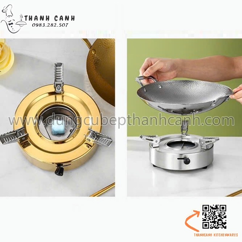 Bếp cồn inox tròn màu sắc đa dạng, bền đẹp, dễ dàng sử dụng