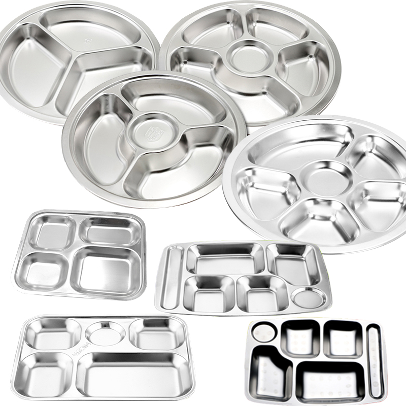Mẫu khay cơm inox, khay chia phần cơm, khay canteen