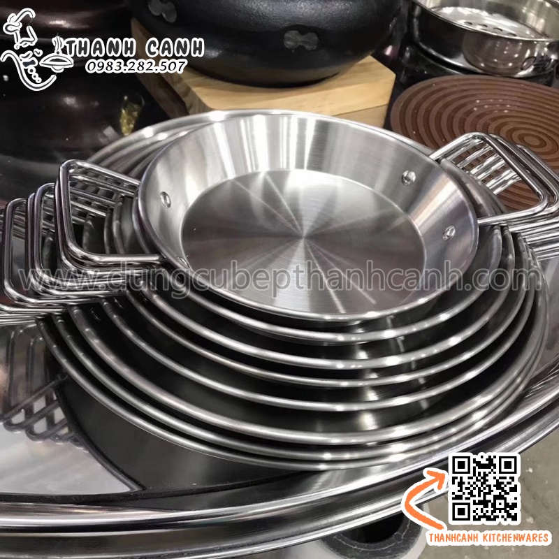 Chảo inox đựng gà rán Hàn Quốc