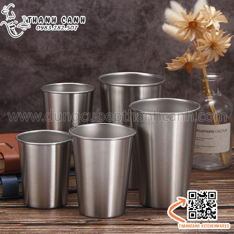 Cốc inox 350ml, cốc inox 500ml
