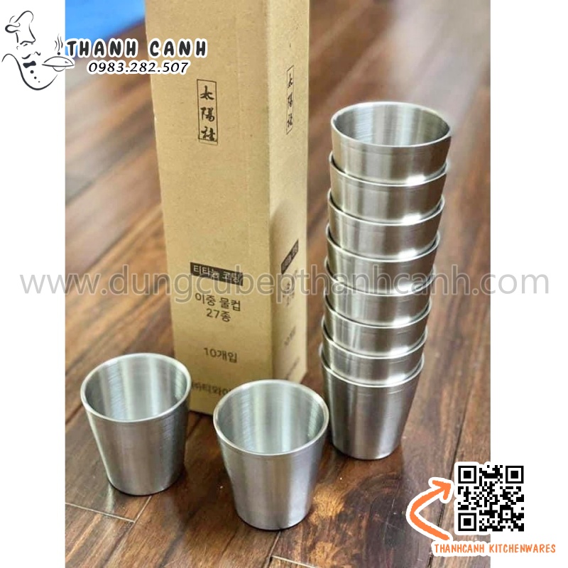 ly inox hai lớp, cốc inox mầm non