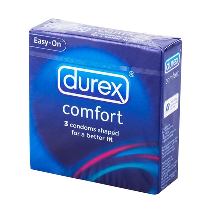 Bao cao su Durex Comfort, Hộp 3 cái