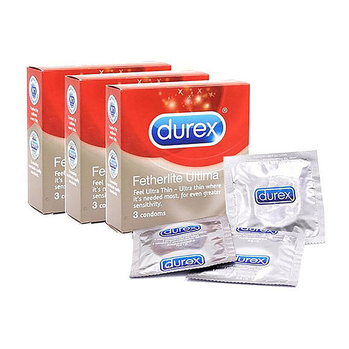 Bao cao su Durex Fetherlite Ultima, Hộp 3 cái