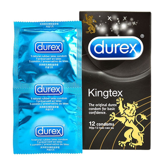 Bao Cao Su Durex Kingtex, Hộp 12 cái