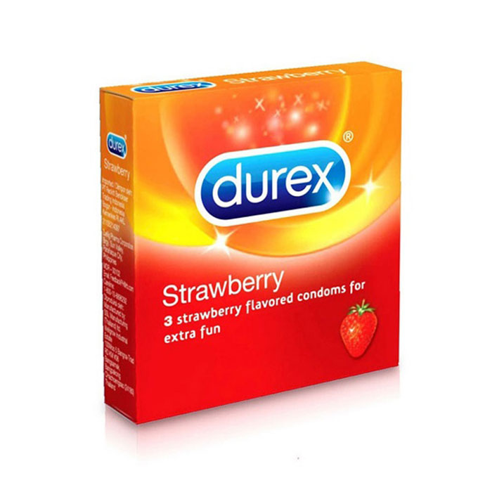 Bao cao su Durex StrawBerry, Hộp 3 cái