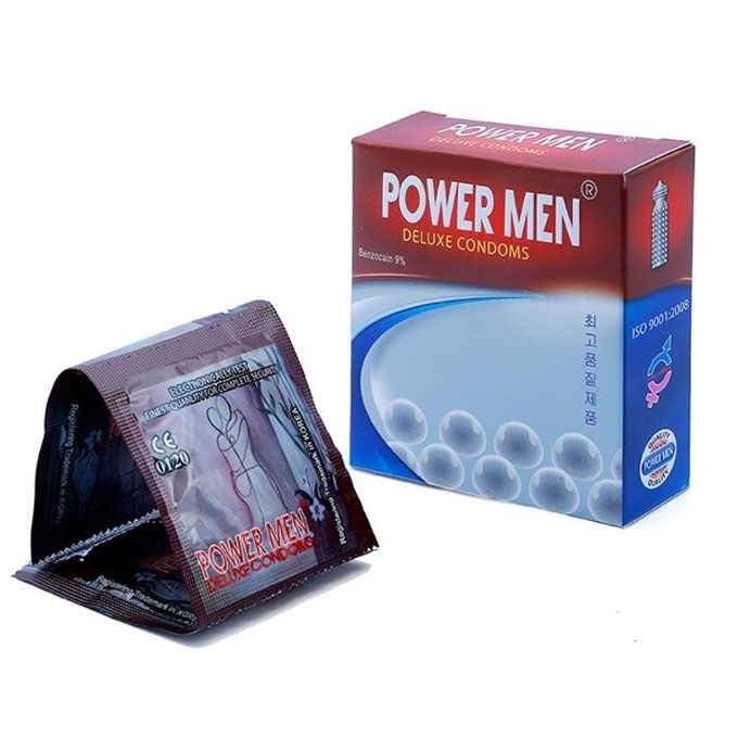 Bao cao su PowerMen Ngọc trai, Hộp 3 cái