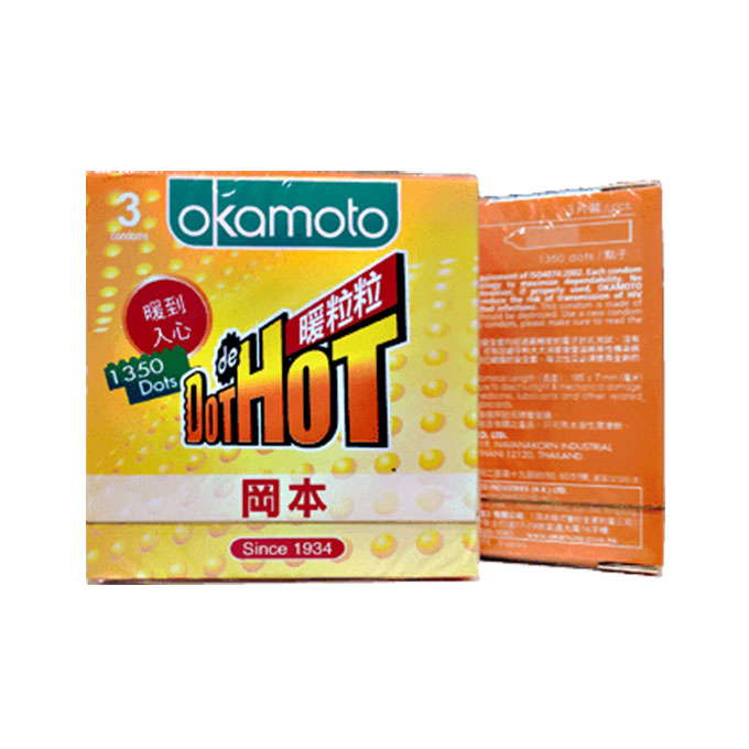Bao Cao Su Okamoto Dot Hot, Hộp 3 cái