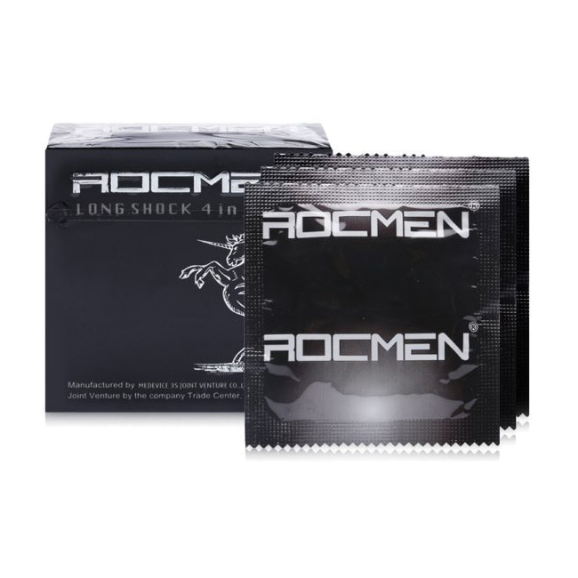 Bao cao su Rocmen gân, gai, kéo dài thời gian quan hệ, Hộp 3 cái