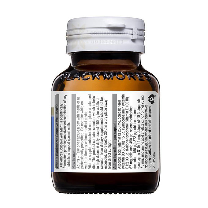 Blackmores Conceive Well Men tăng cường sinh lý nam, Hộp 28 viên