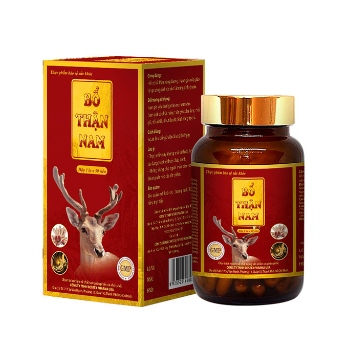 Bổ Thận Nam Rostex, Hộp 30 viên