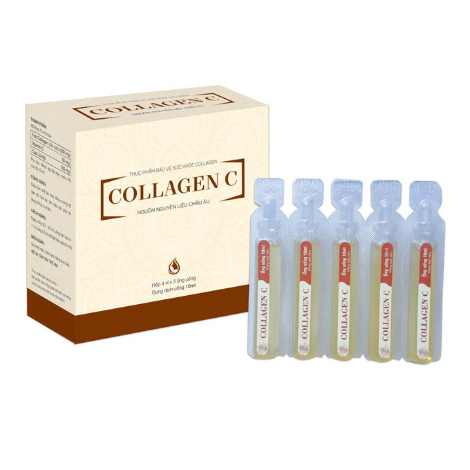 Mediphar USA Collagen C dạng nước. Hộp 4 vỉ x 5 ống x 10ml