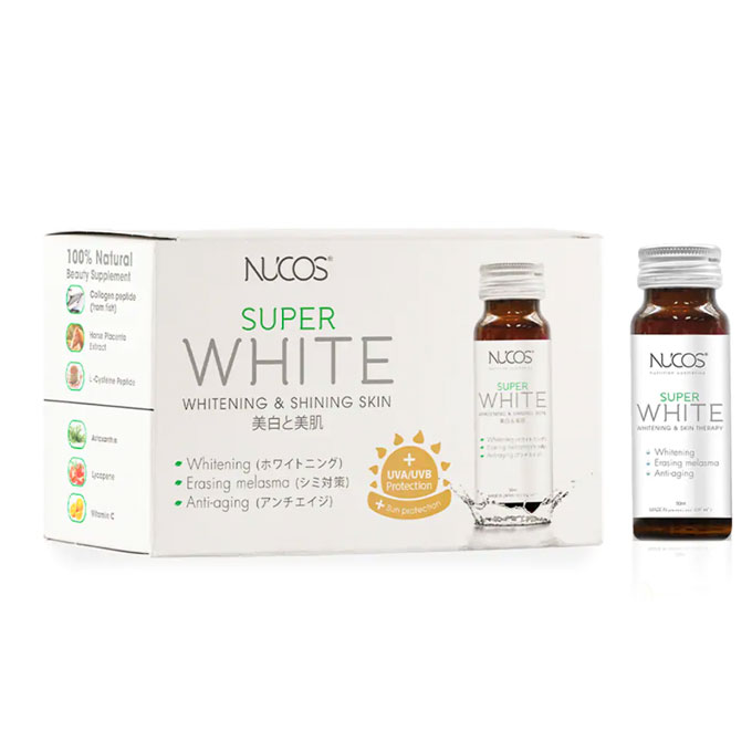 Collagen dạng nước Nucos Super White, Hộp 10 lọ x 50ml