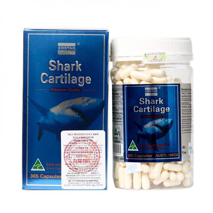Sụn cá mập Costar Blue Shark Cartilage Úc, Hộp 365 viên