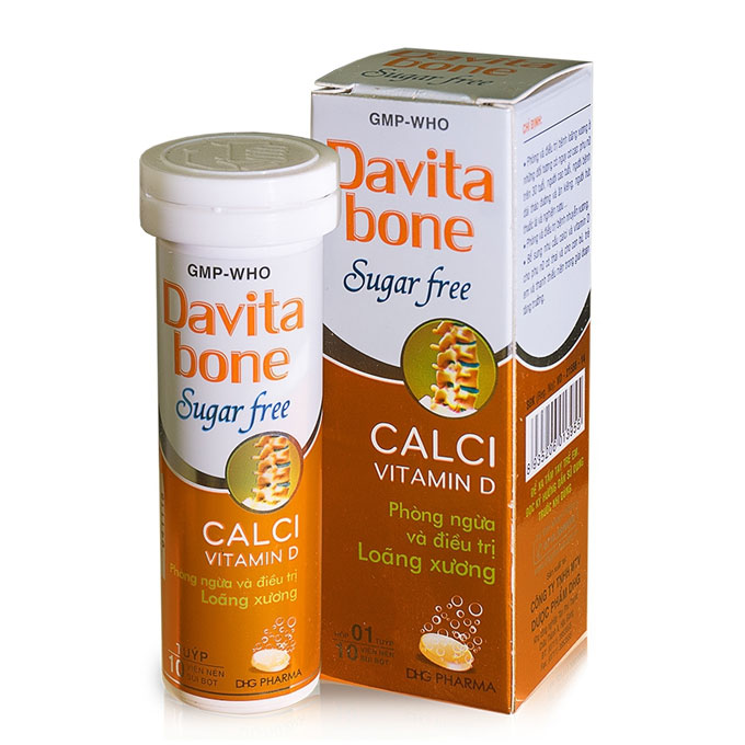 Davita Bone Sugar Free DP 1500mg, Tuýp 10 viên