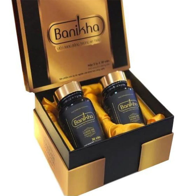 Đông trùng hạ thảo Banikha, Hộp 60 viên