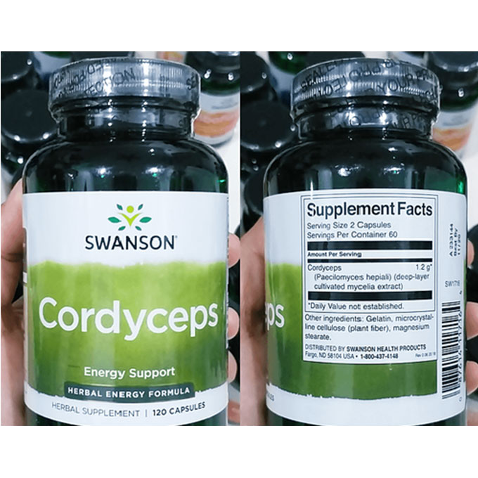 Đông trùng hạ thảo Swanson Cordyceps, Chai 120 viên