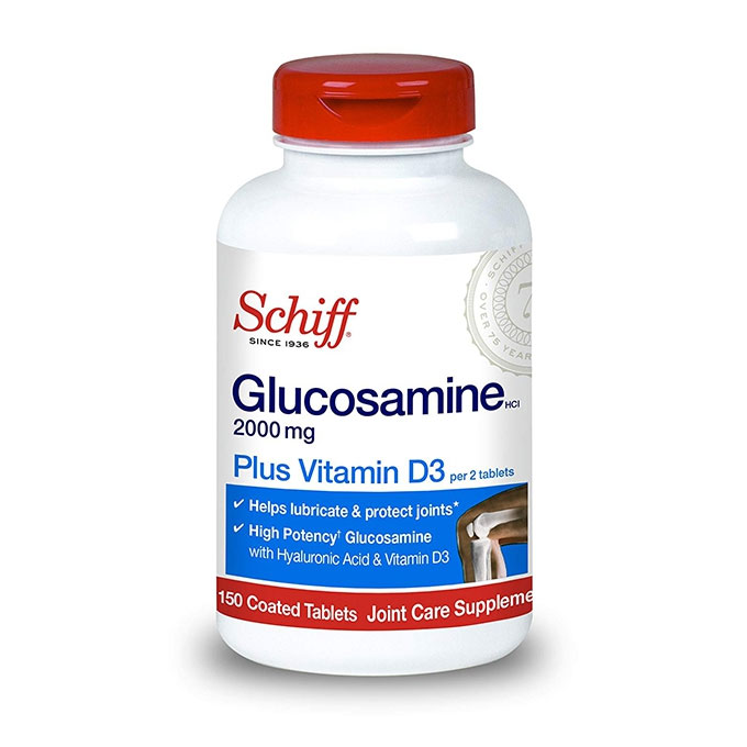 Viên uống bổ khớp Schiff Glucosamine 2000mg Plus Vitamin D3, Chai 150 viên