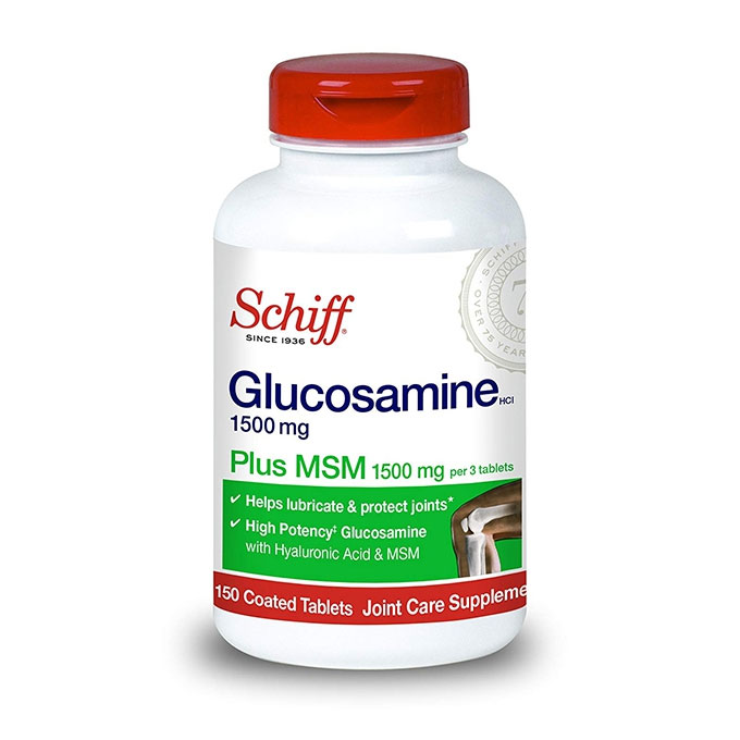 Viên uống Schiff Glucosamine Plus MSM 1500mg hỗ trợ giảm đau nhức khớp, Chai 150 viên