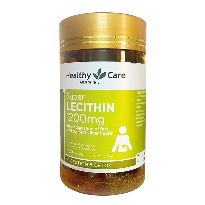 Tinh chất mầm đậu nành Healthy Care Super Lecithin 1200mg, Chai 100 viên