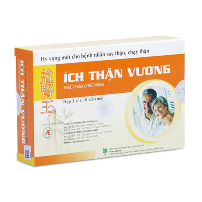 Ích Thận Vương hỗ trợ điều trị bệnh suy thận, Hộp 3 vỉ x 10 viên nén