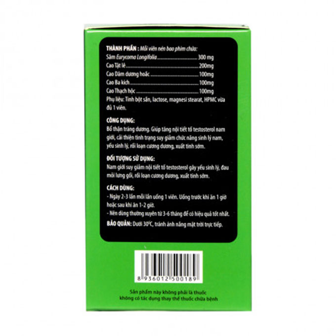 Kangaroo Man Xanh Kingphar tăng cường sinh lý nam, Hộp 30 viên