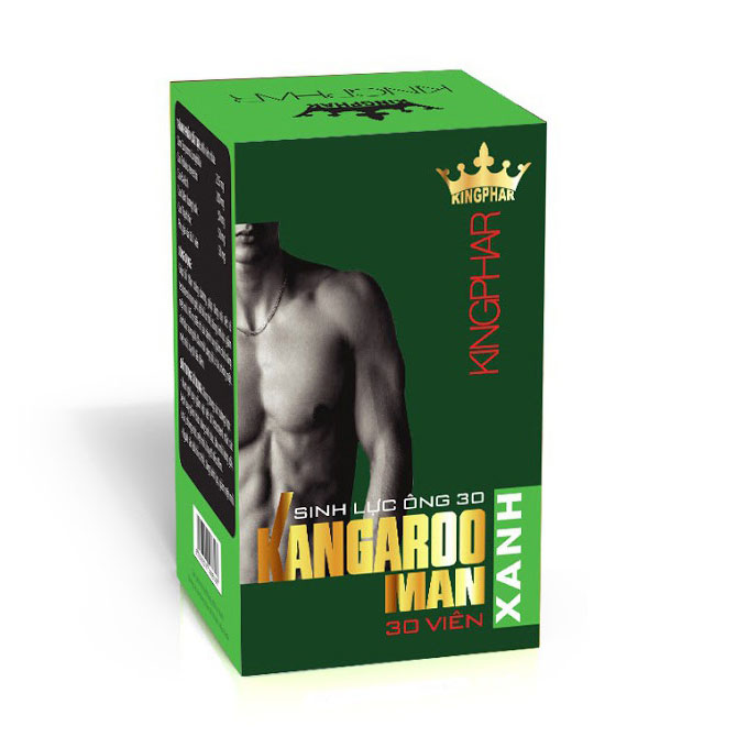 Kangaroo Man Xanh Kingphar tăng cường sinh lý nam, Hộp 30 viên
