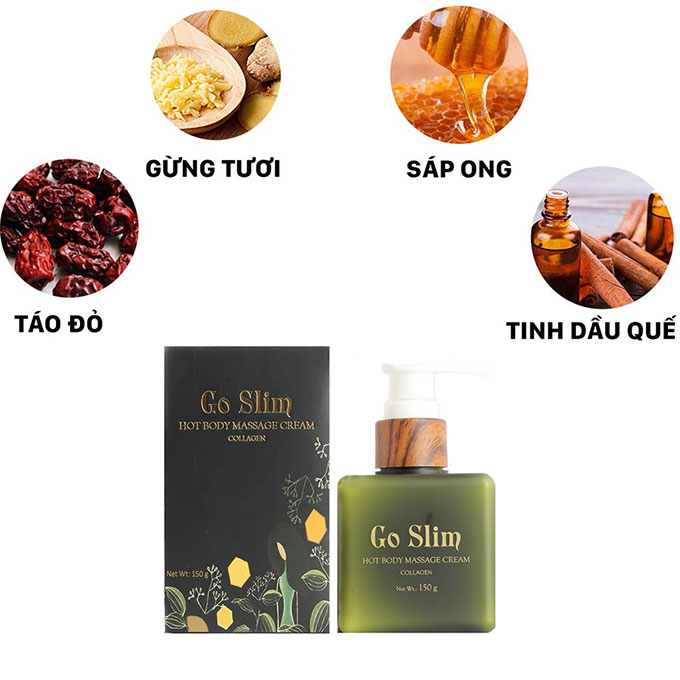 Kem tan mỡ Go Slim, Lọ 150g