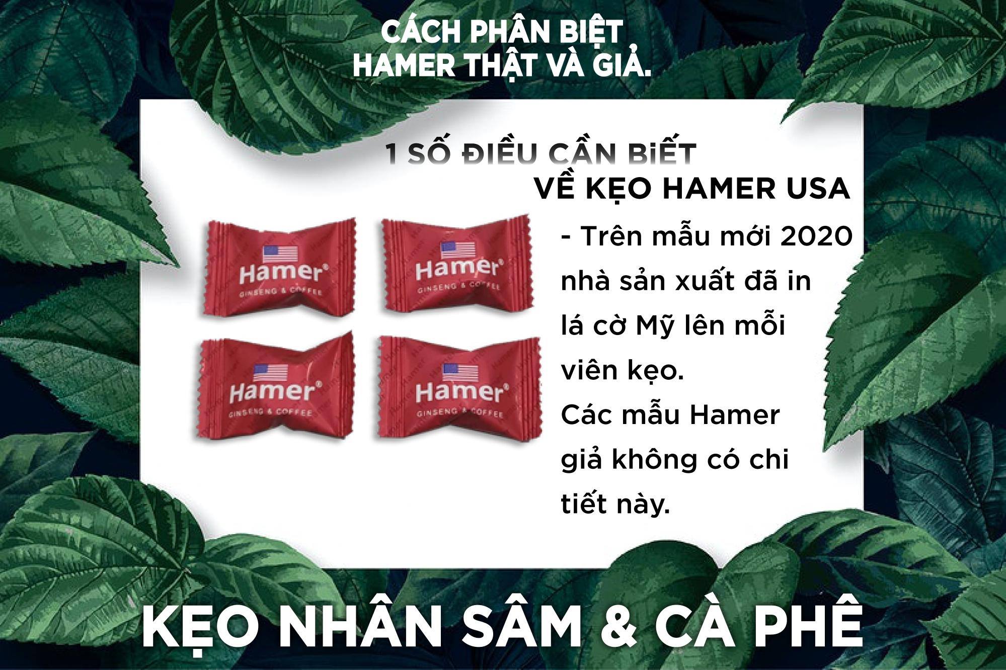 Kẹo sâm Hamer Mỹ Mẫu Mới Hộp 32 viên