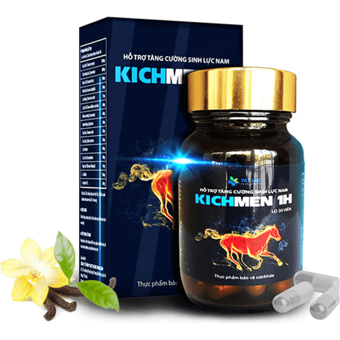 KICHMEN 1H bổ thận tráng dương tăng cường sinh lý nam, Hộp 30 viên