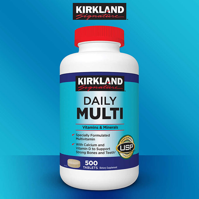 Viên uống bổ sung Vitamin tổng hợp Kirkland Daily Multi Vitamins, Hộp 500 viên