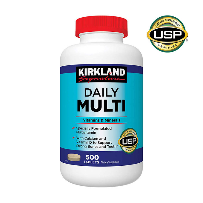 Viên uống bổ sung Vitamin tổng hợp Kirkland Daily Multi Vitamins, Hộp 500 viên