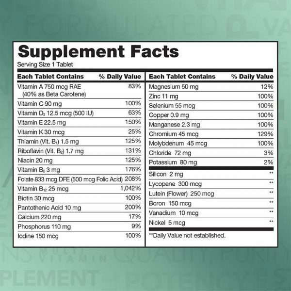 Viên uống Kirkland Adult 50+ Mature Multi Vitamins & Minerals, Hộp 400 viên