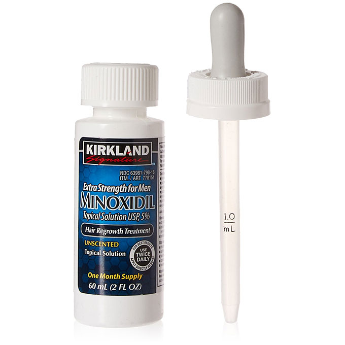 Dung dịch hỗ trợ mọc râu, tóc Kirkland Minoxidil Extra Strength For Men, Hộp 6 lọ 60ml