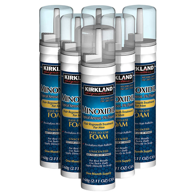 Hỗ trợ mọc râu, tóc Kirkland Minoxidil Foam For Men dạng bọt