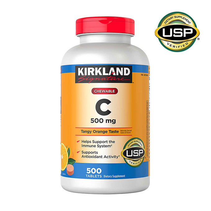 Viên uống bổ sung Vitamin C Kirkland Vitamin C 500mg, Hộp 500 viên