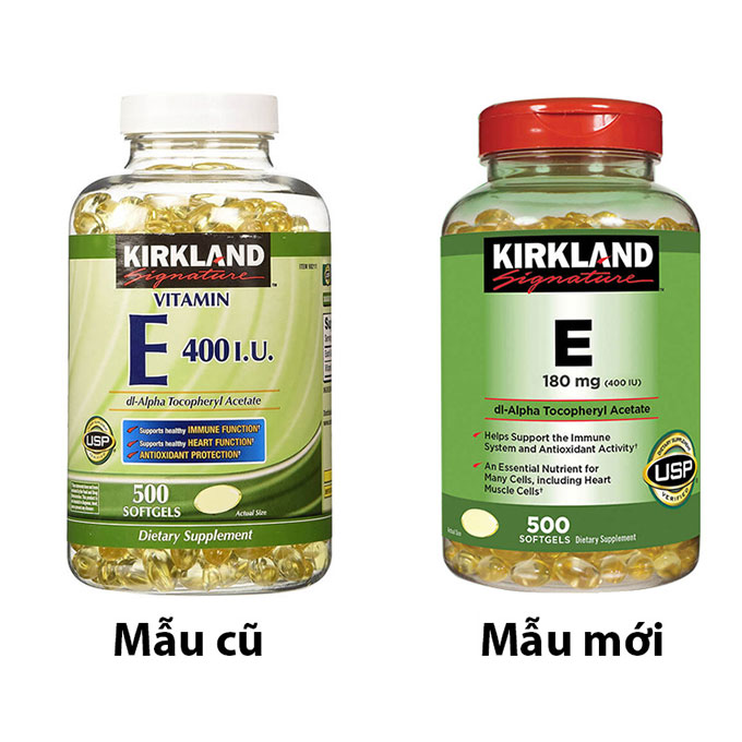 Viên uống đẹp da Kirkland Signature Vitamin E 400 IU, Hộp 500 viên