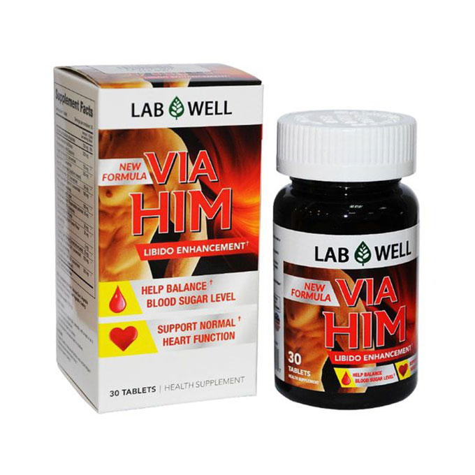 Lab Well Via Him tăng cường sinh lý nam, Hộp 30 viên