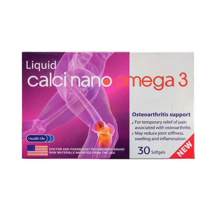 Liquid Calci Nano Omega 3, Hộp 30 viên