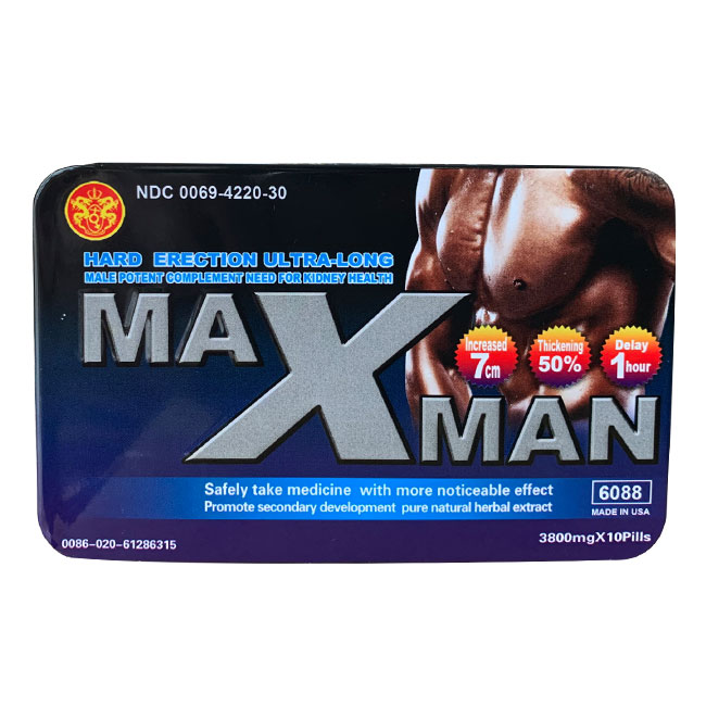Thuốc cường dương MaxMan USA 3800mg của Mỹ, Hộp 10 viên