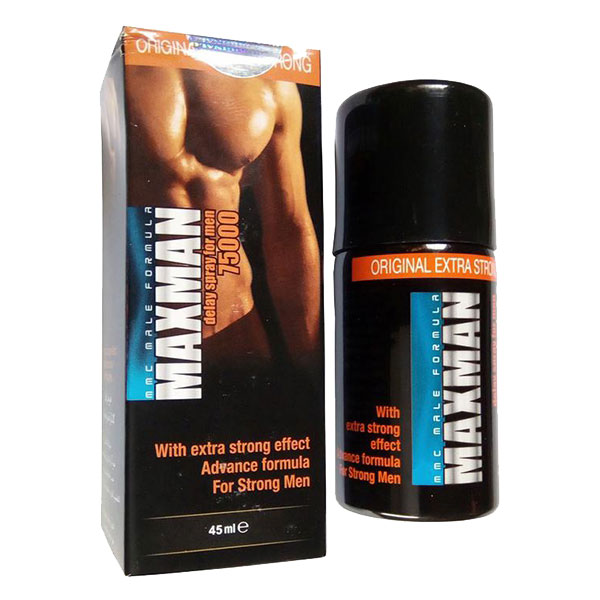 Chai xịt kéo dài thời gian quan hệ MaxMan Delay 75000, Chai 45 ml